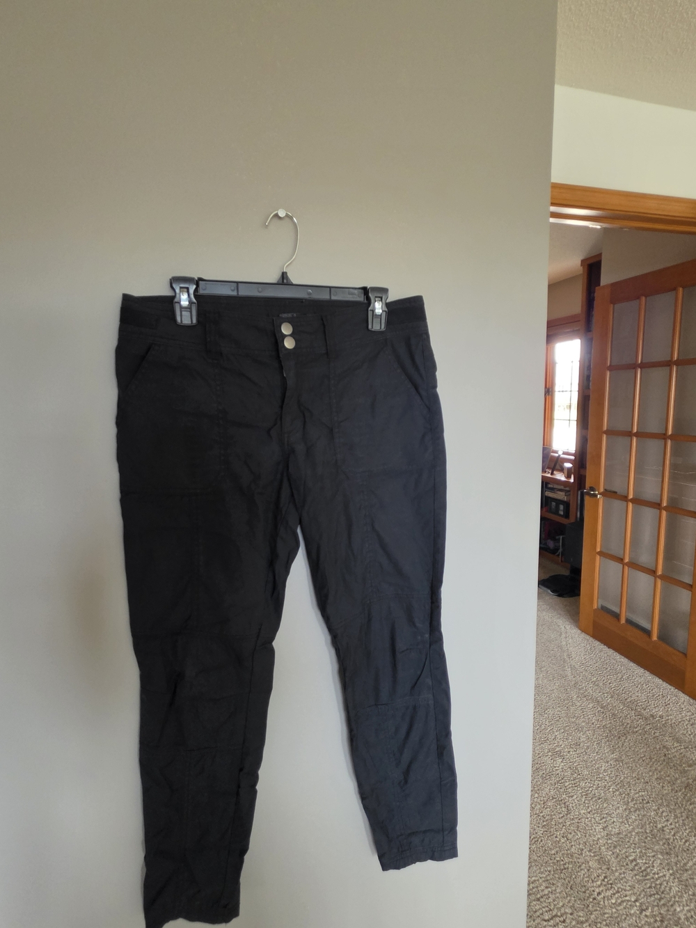 Prana Women's Black Casual  Pants with Button Waist